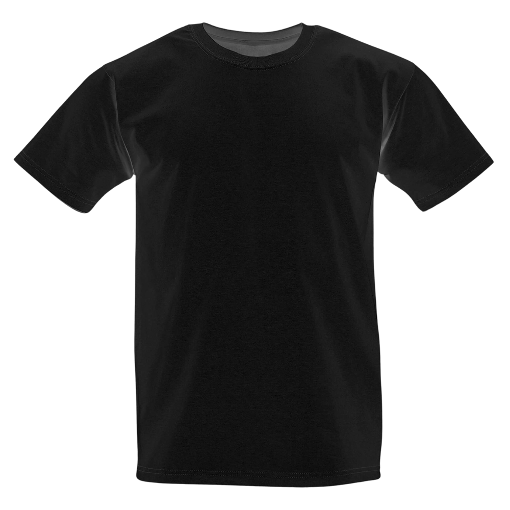 T-Shirt leer vorne schwarz