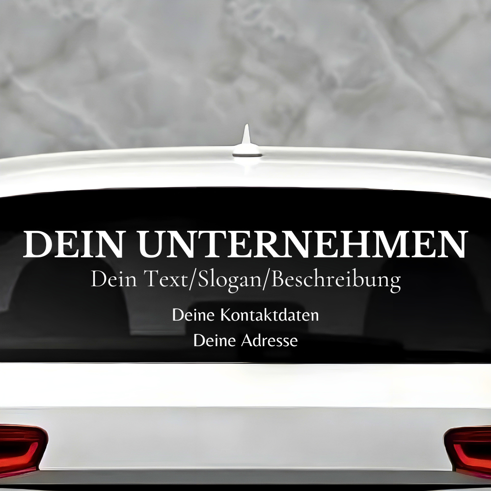 Heckscheiben Werbebeschriftung (Personalisiert)