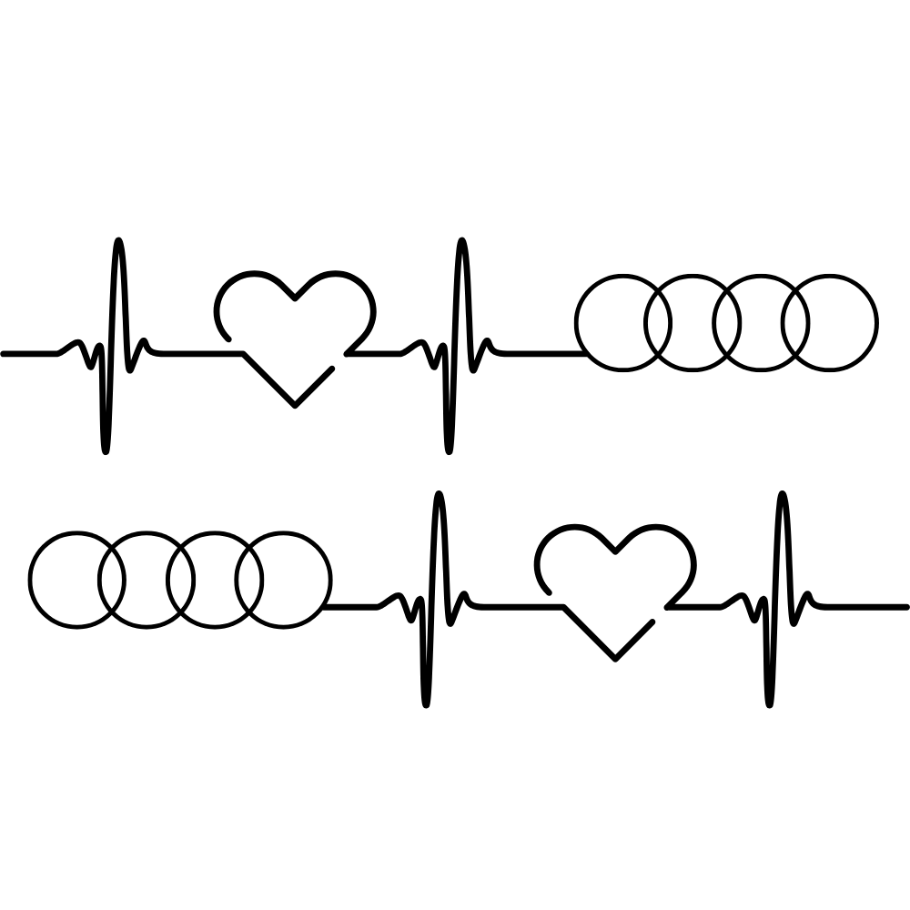 Audi Herzschlag Aufkleber