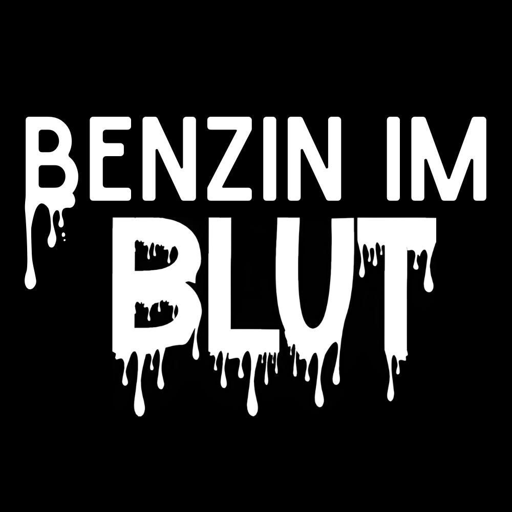 Benzin im Blut Aufkleber HG Schwarz