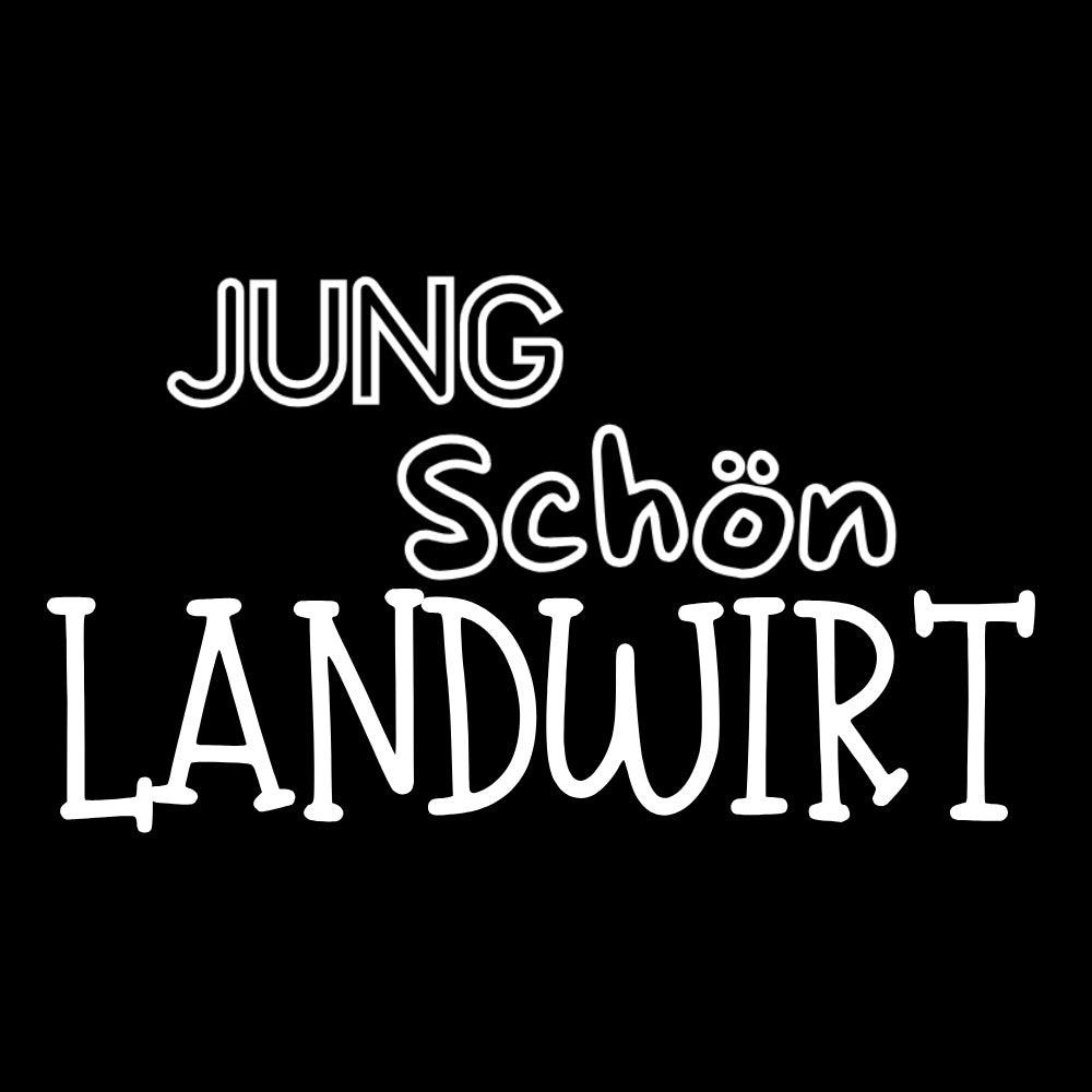 Jung Schön Landwirt Aufkleber HG Schwarz