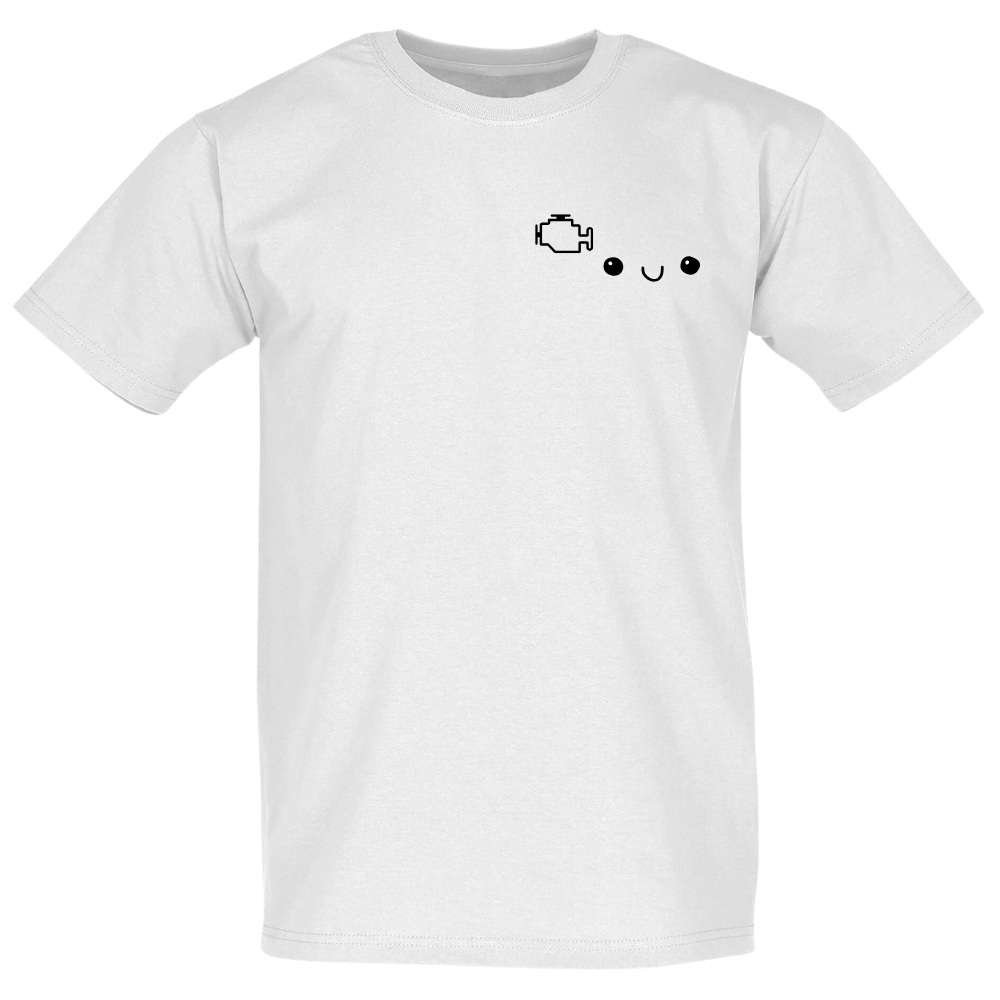 T-Shirt Motorkontrollleuchte Weiß