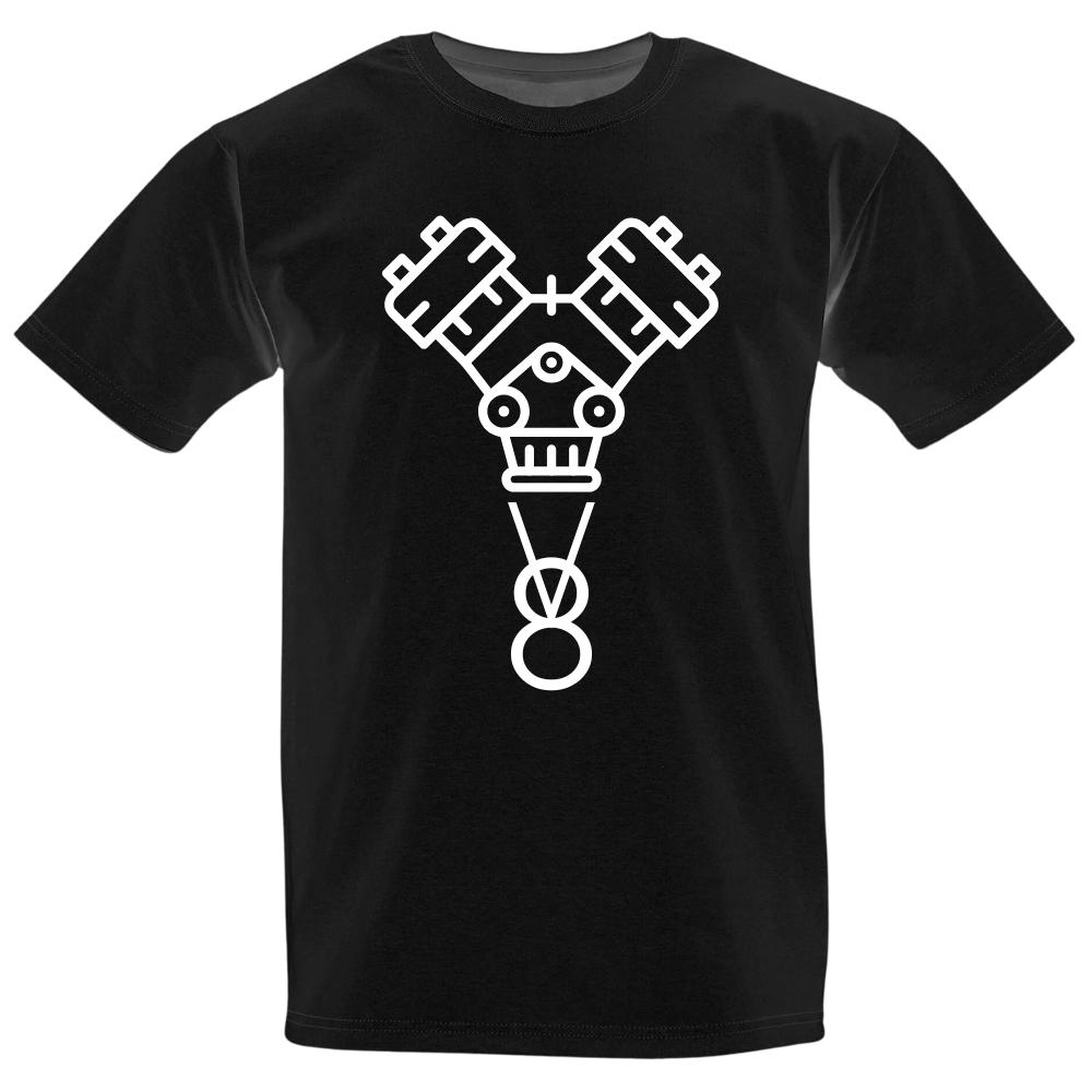 T-Shirt V8 Motor Schwarz