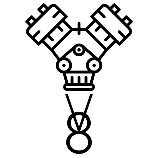 V8 Motor Aufkleber