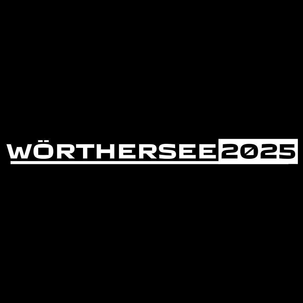 Woerthersee 2025 Aufkleber HG Schwarz